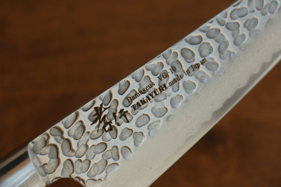 Sakai Takayuki VG10 33 Layer Damascus Sabaki 180mm Mahogany Pakka wood Handle - Seisuke Knife