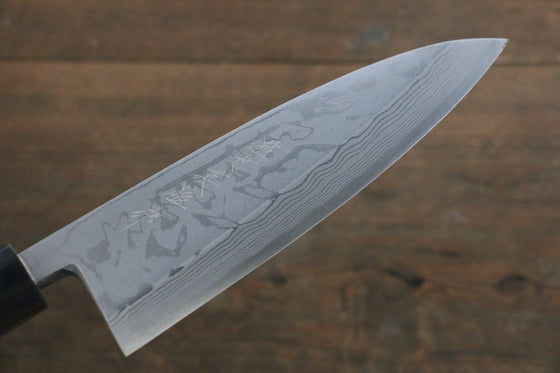 Hideo Kitaoka White Steel No.2 Damascus Deba Japanese Chef Knife 165mm - Seisuke Knife