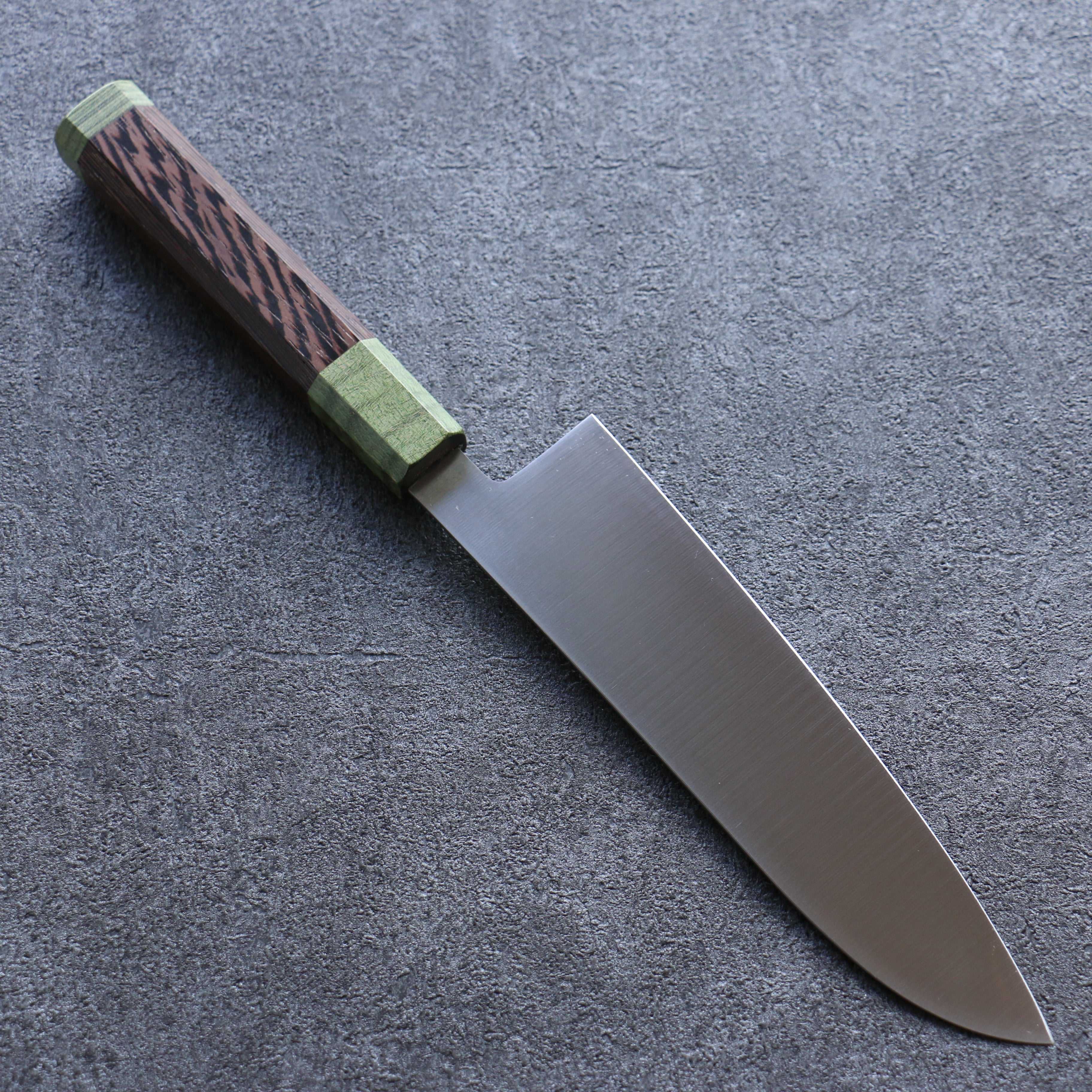 Sakai Takayuki JEWEL Emerald VG1 Santoku 180mm Wenge (Double Green Ring) Handle - Seisuke Knife