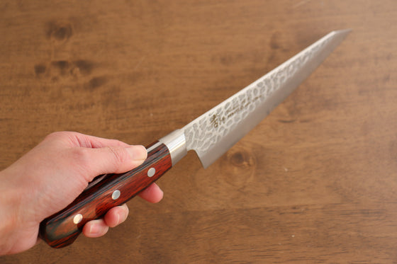 Sakai Takayuki VG10 33 Layer Damascus Sabaki 180mm Mahogany Pakka wood Handle - Seisuke Knife