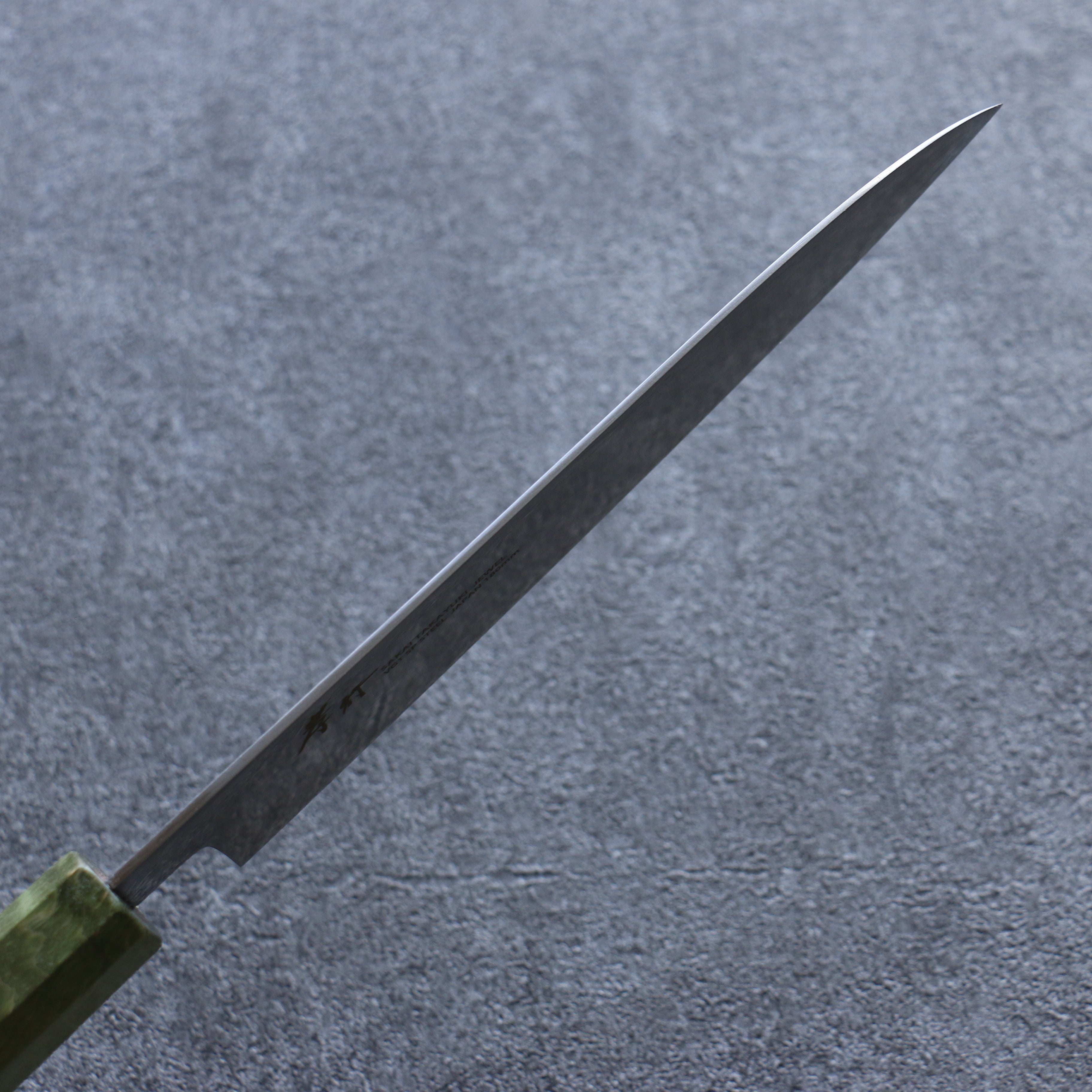 Sakai Takayuki JEWEL Emerald VG1 Santoku 180mm Wenge (Double Green Ring) Handle - Seisuke Knife
