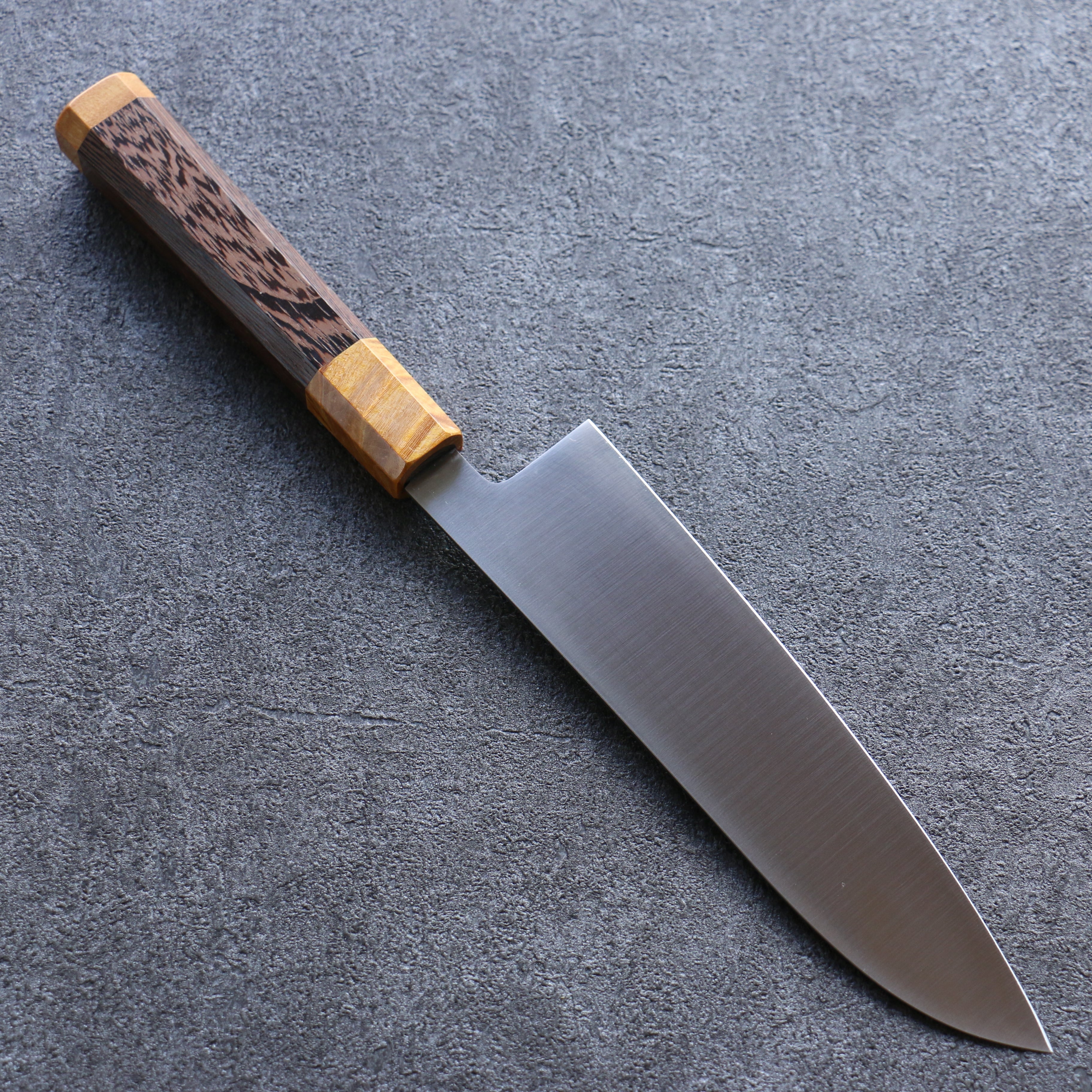 Sakai Takayuki JEWEL Topaz VG1 Santoku 180mm Wenge (Double Yellow Ring) Handle - Seisuke Knife