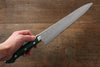 Takeshi Saji SG2 Diamond Finish Damascus Gyuto 240mm Green Turquoise (Nomura Style) Handle - Seisuke Knife - Slide 7