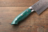 Takeshi Saji SG2 Diamond Finish Damascus Gyuto 240mm Green Turquoise (Nomura Style) Handle - Seisuke Knife - Slide 6