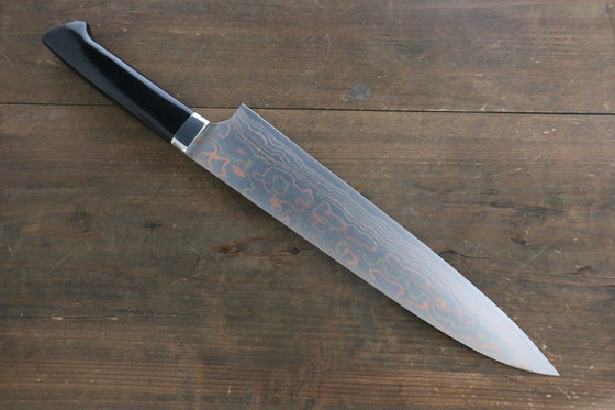 Takeshi Saji Maki-e Art Blue Steel No.2 Colored Damascus Gyuto 270mm Lacquered Handle - Seisuke Knife