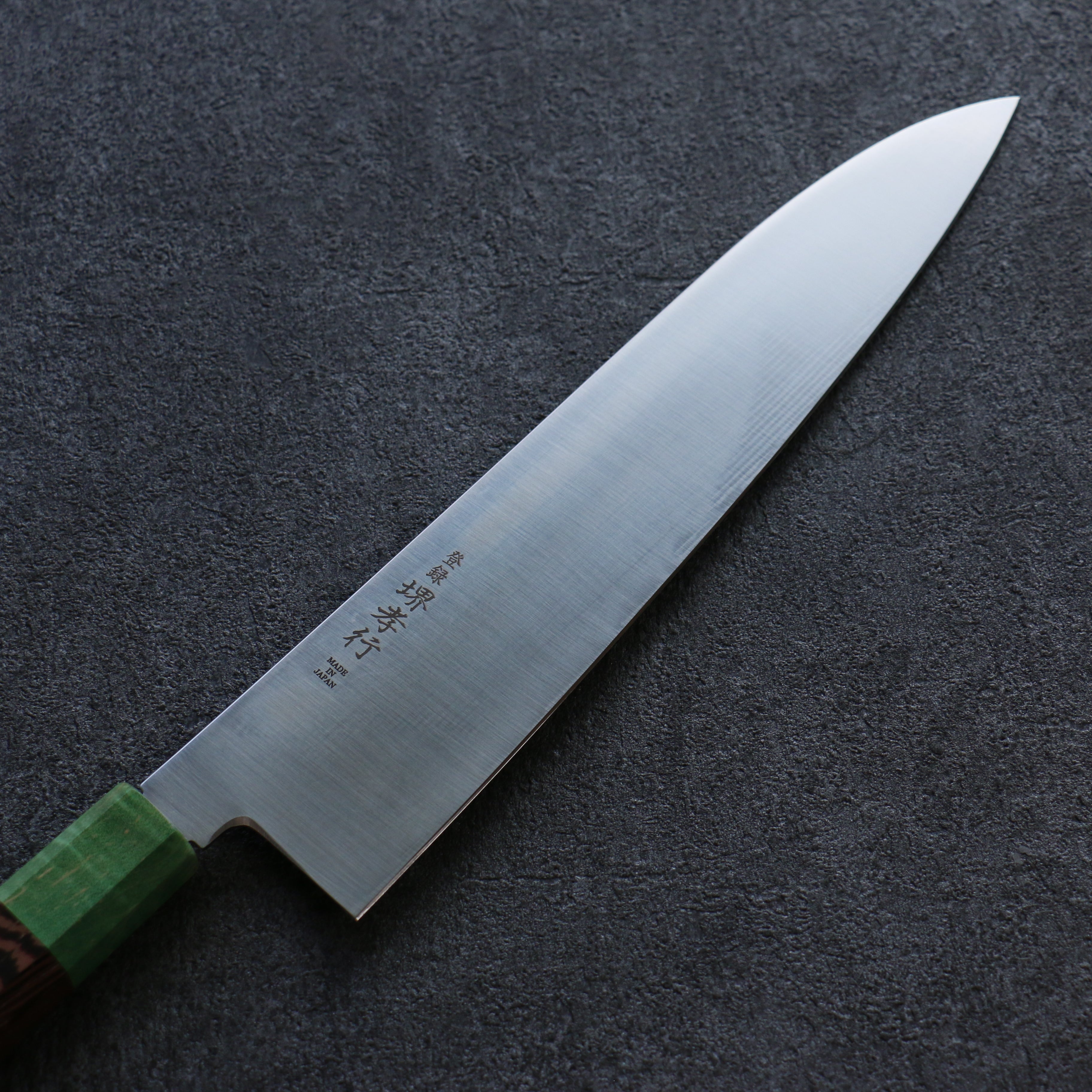 Sakai Takayuki Antares Emerald Uddeholm Swedish stain-resistant steel Gyuto 240mm Wenge (Double Green Ring) Handle - Seisuke Knife
