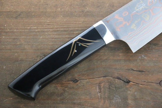 Takeshi Saji Maki-e Art Blue Steel No.2 Colored Damascus Gyuto 270mm Lacquered Handle - Seisuke Knife