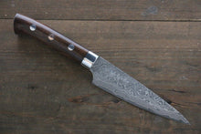  Takeshi Saji SG2 Black Damascus Petty-Utility 135mm Ironwood Handle - Seisuke Knife