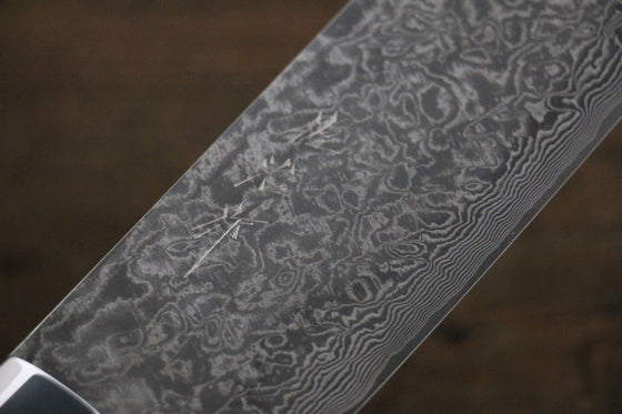 Takeshi Saji SG2 Black Damascus Nakiri 165mm Ironwood Handle - Seisuke Knife