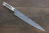 Takeshi Saji SG2 Black Damascus Sujihiki 270mm Cow Bone Handle - Seisuke Knife - Slide 1