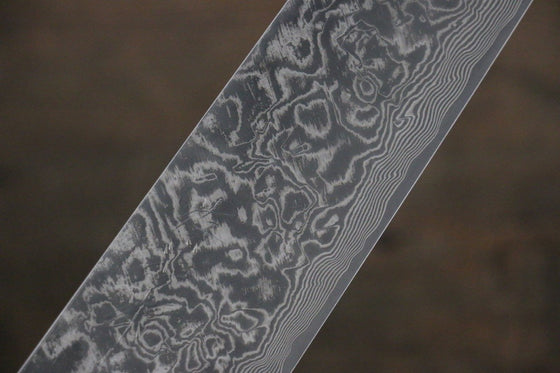 Takeshi Saji SG2 Black Damascus Sujihiki 270mm Cow Bone Handle - Seisuke Knife