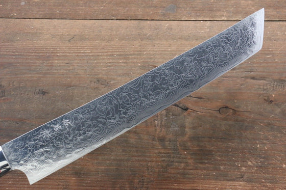 Takeshi Saji SG2 Diamond Finish Damascus Kengata Yanagiba 270mm Cloud Turquoise Handle - Seisuke Knife