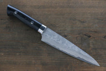  Takeshi Saji VG10 Black Damascus Petty-Utility 150mm Black Micarta Handle - Seisuke Knife