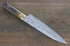 Takeshi Saji VG10 Black Damascus Gyuto  210mm Brown Deer Horn Handle - Seisuke Knife - Slide 2