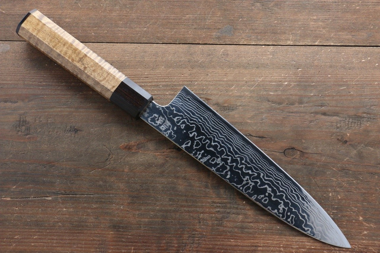 Sukenari ZDP189 Damascus Gyuto Japanese Chef Knife 210mm with Marronnier Handle With Saya - Seisuke Knife