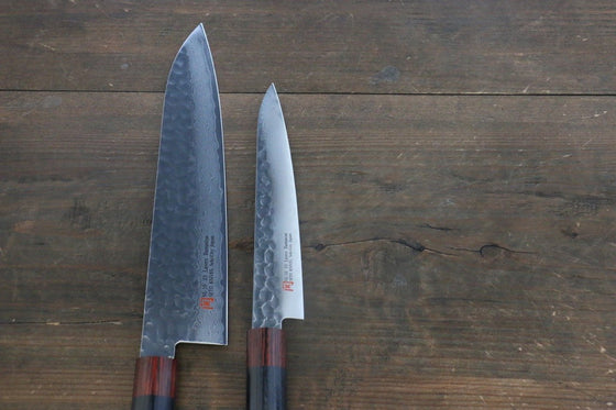 Iseya VG10 33 Layer Damascus Japanese Petty 150mm and Gyuto 210mm Set - Seisuke Knife