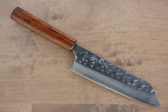 Yoshimi Kato Silver Steel No.3 Hammered Bunka 165mm with Lacquered Sugi Wood Handle - Seisuke Knife