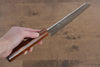 Yoshimi Kato Silver Steel No.3 Hammered Bunka 165mm with Lacquered Sugi Wood Handle - Seisuke Knife - Slide 7