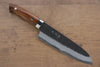 Takeshi Saji Blue Super Kurouchi Hammered Santoku 165mm with Ironwood Handle - Seisuke Knife - Slide 1