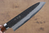 Takeshi Saji Blue Super Kurouchi Hammered Santoku 165mm with Ironwood Handle - Seisuke Knife - Slide 4
