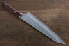 Takeshi Saji SRS13 Hammered Damascus Kengata Gyuto 240mm Ironwood Handle - Seisuke Knife - Slide 2