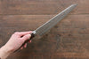 Takeshi Saji SRS13 Hammered Damascus Kengata Gyuto 240mm Ironwood Handle - Seisuke Knife - Slide 9