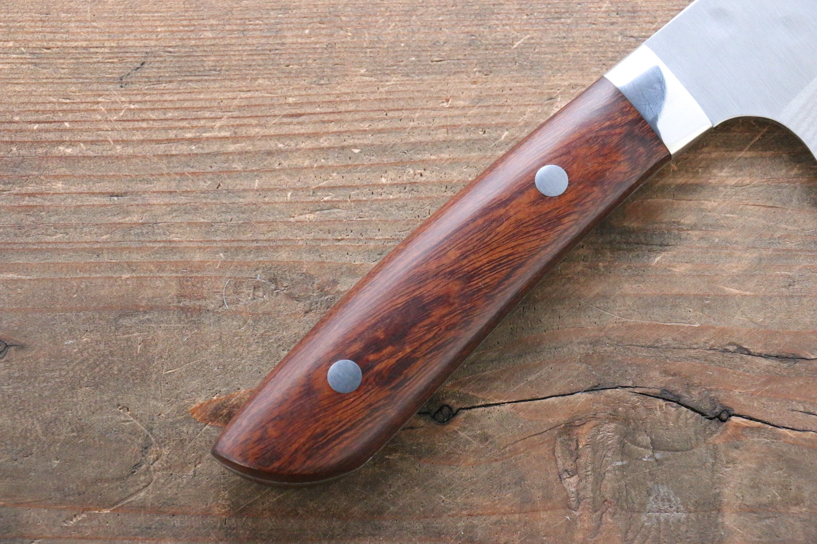 Takeshi Saji SRS13 Hammered Damascus Kengata Gyuto 240mm Ironwood Handle - Seisuke Knife