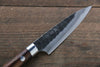 Takeshi Saji Blue Super Kurouchi Hammered Petty-Utility 90mm Ironwood Handle - Seisuke Knife - Slide 3