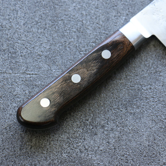 Seisuke Silver Steel No.3 Nashiji Santoku 180mm Brown Pakka wood Handle - Seisuke Knife