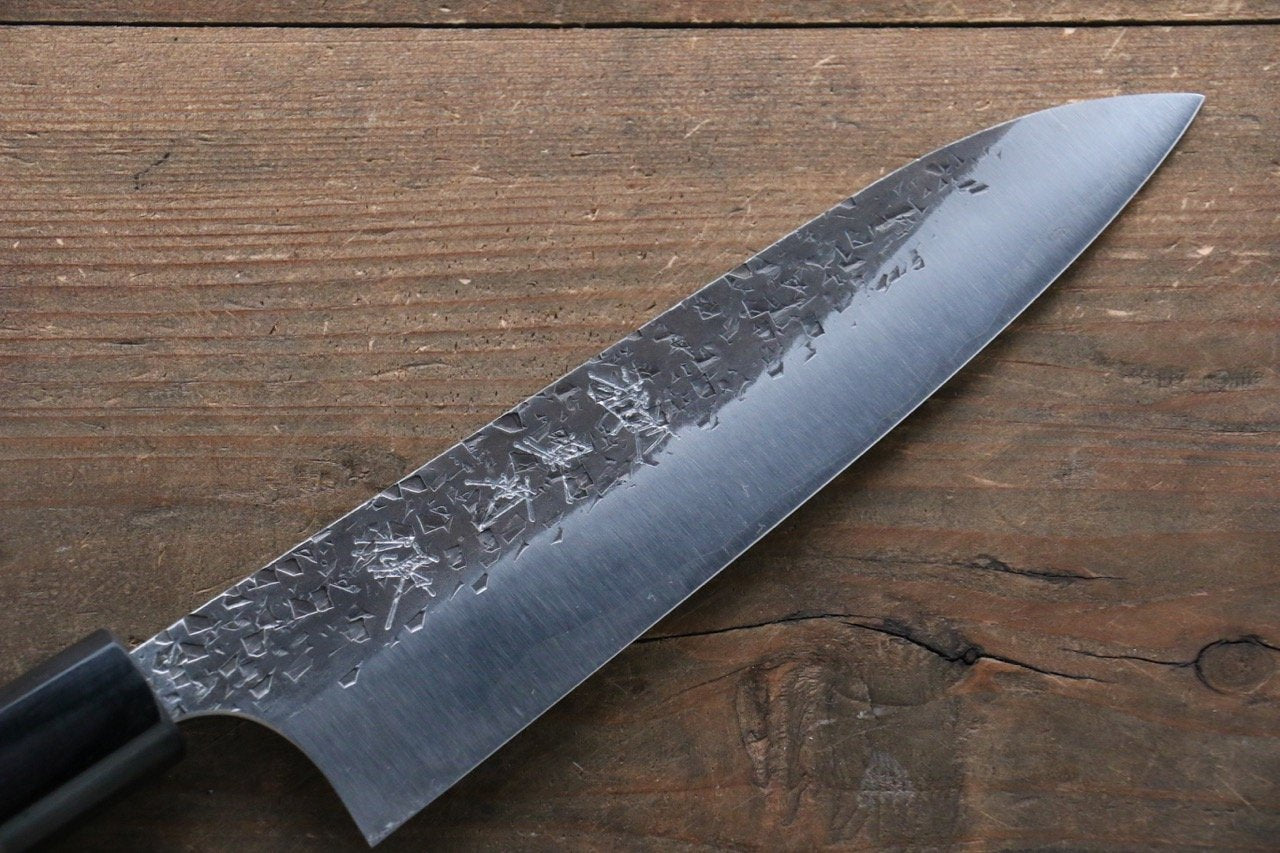 Yu Kurosaki Blue Super Clad Hammered Kurouchi Gyuto Japanese Chef Knife 180mm - Seisuke Knife