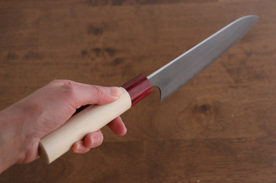 Masakage Yuki White Steel No.2 Nashiji Gyuto 180mm Magnolia Handle - Seisuke Knife