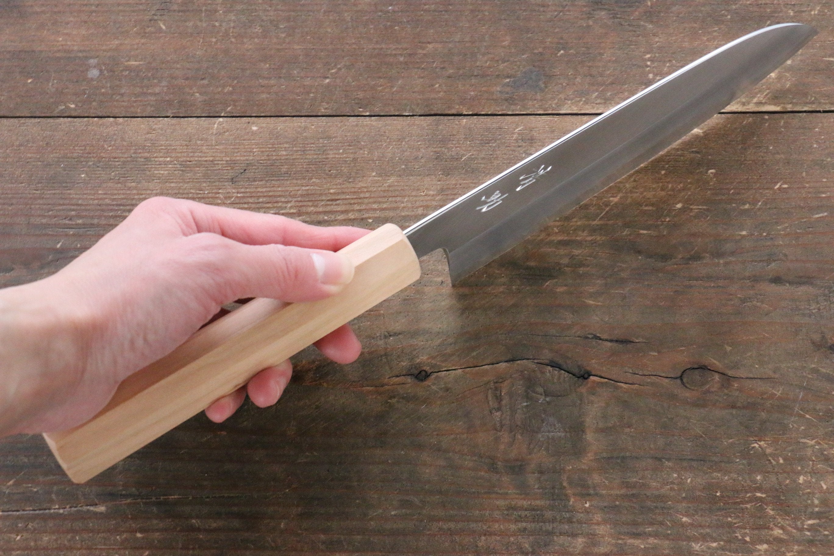 Seisuke Silver Steel No.3 Santoku 165mm Cherry Tree Handle - Seisuke Knife