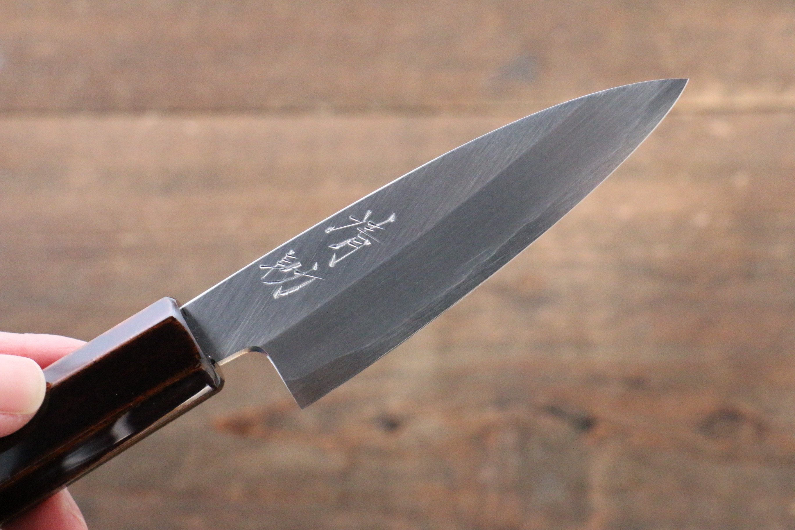 Seisuke Silver Steel No.3 Paring 85mm Lacquered Wood Handle - Seisuke Knife