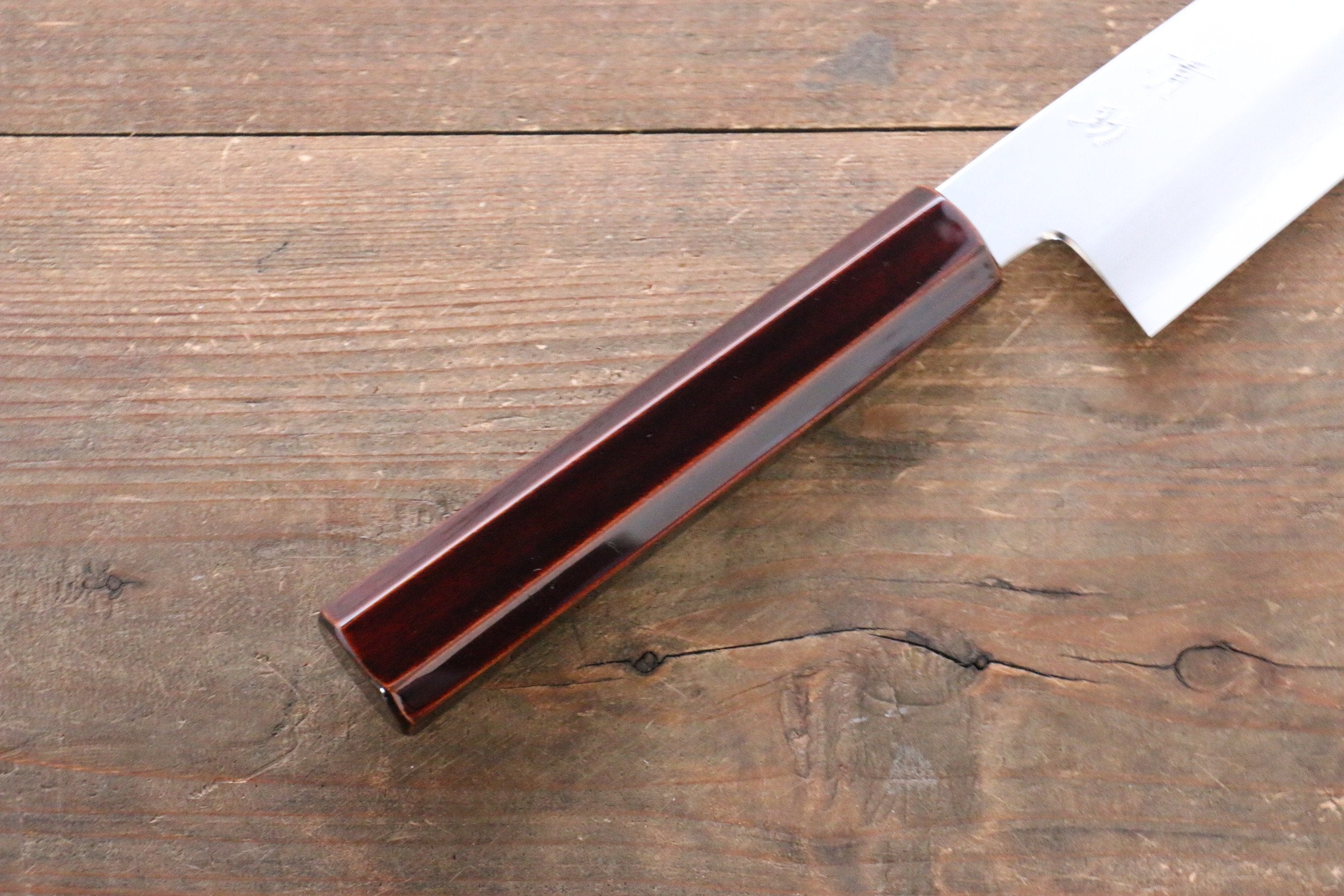 Seisuke Silver Steel No.3 Bunka 165mm Wood(Lacquered) Handle - Seisuke Knife