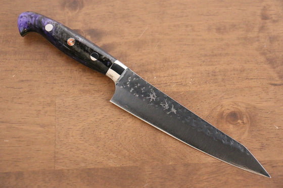 Yu Kurosaki Senko SG2 Hammered Petty-Utility 150mm Black Acrylic Handle - Seisuke Knife