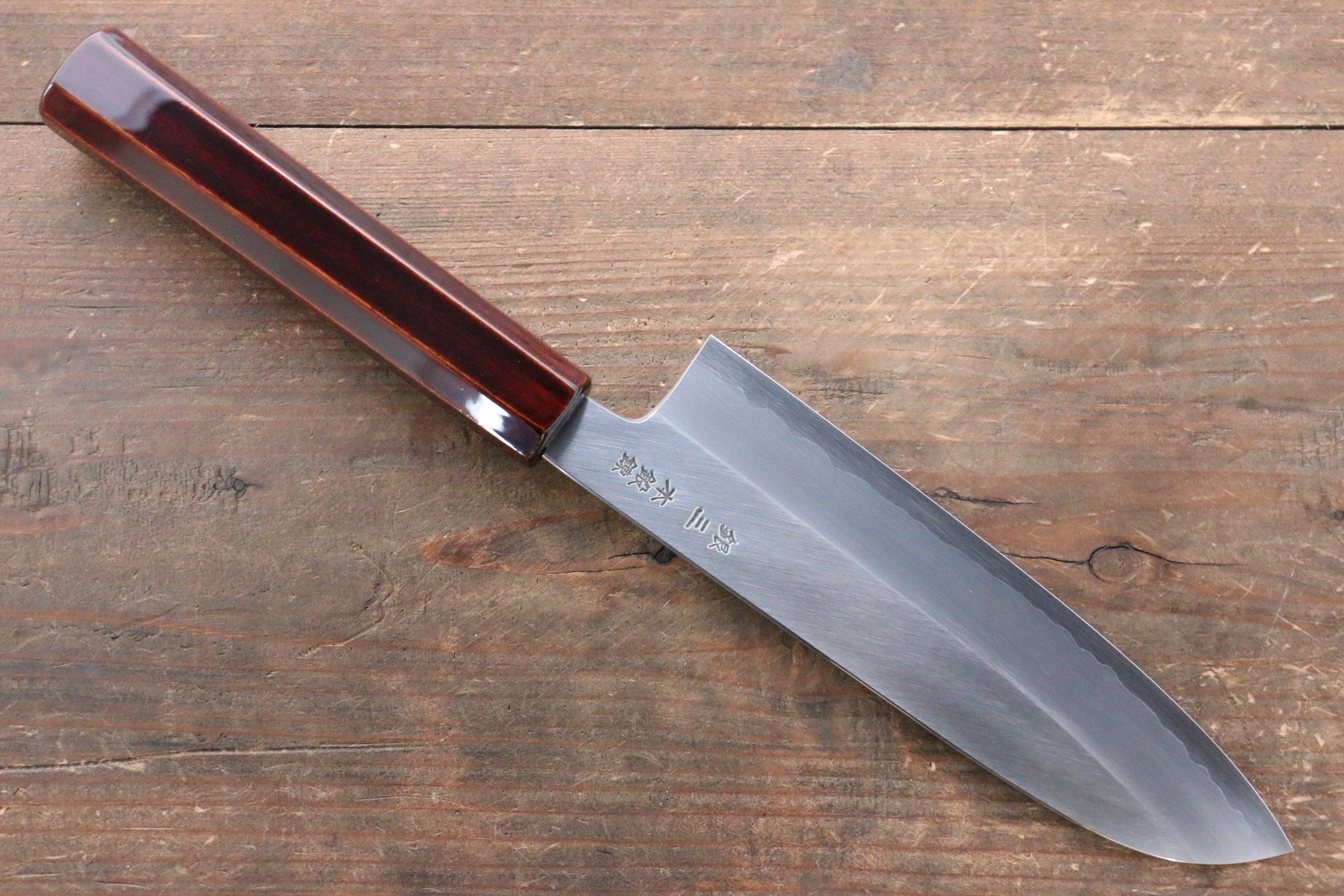Seisuke Silver Steel No.3 Santoku 165mm Wood(Lacquered) Handle - Seisuke Knife