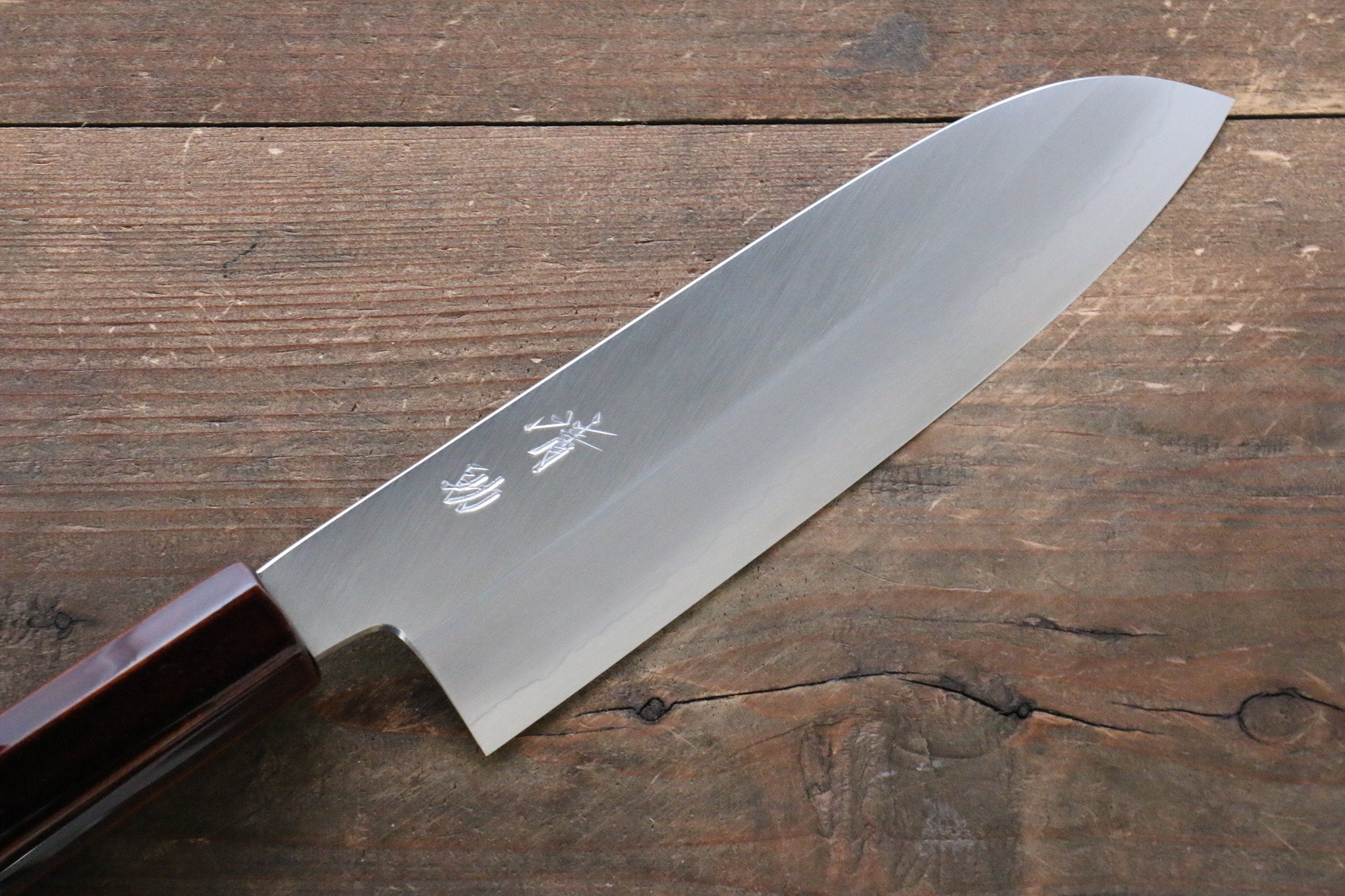 Seisuke Silver Steel No.3 Santoku 165mm Wood(Lacquered) Handle - Seisuke Knife