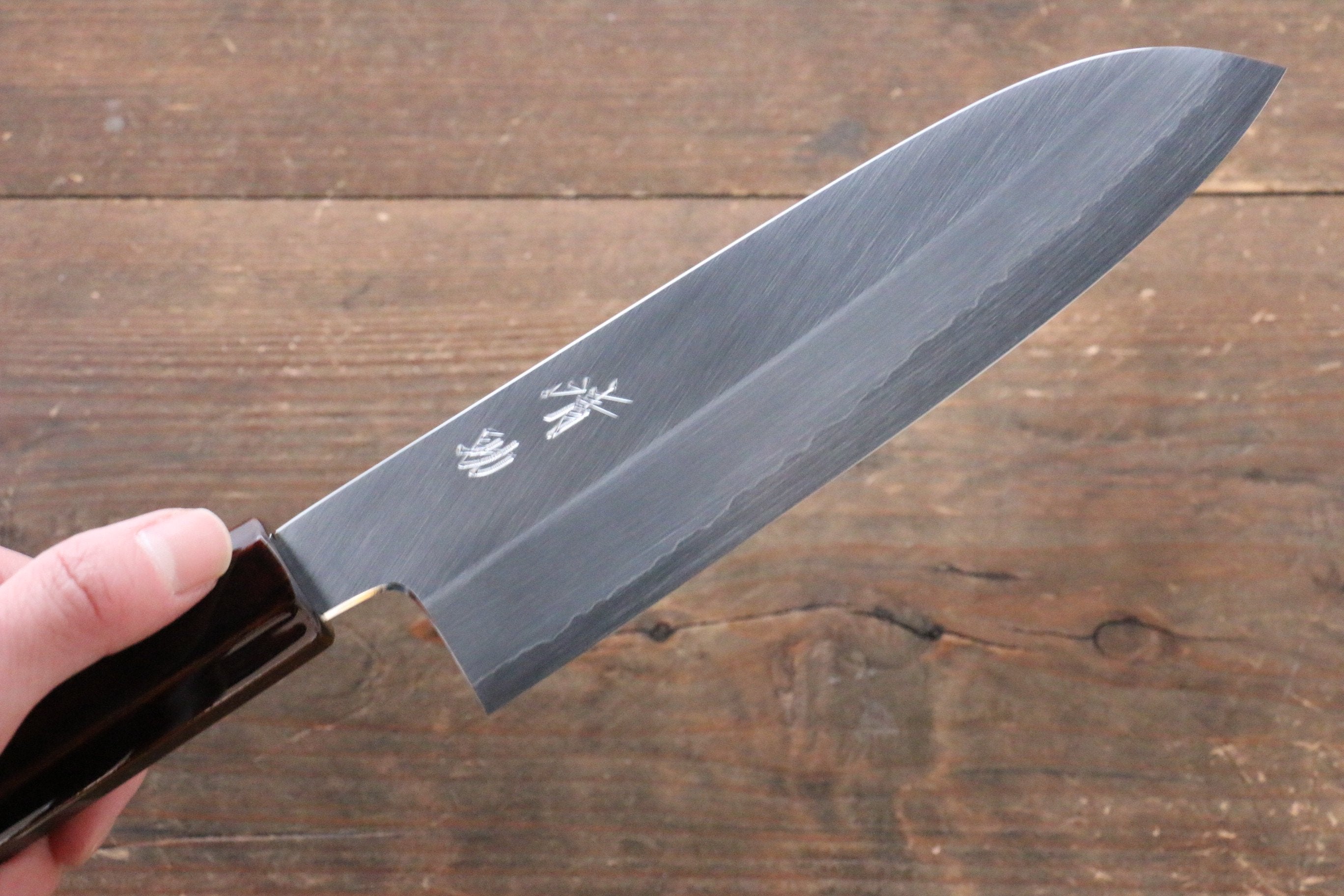 Seisuke Silver Steel No.3 Santoku 165mm Wood(Lacquered) Handle - Seisuke Knife
