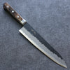 Seisuke Blue Super Black Gyuto 210mm Brown Pakka wood Handle - Seisuke Knife