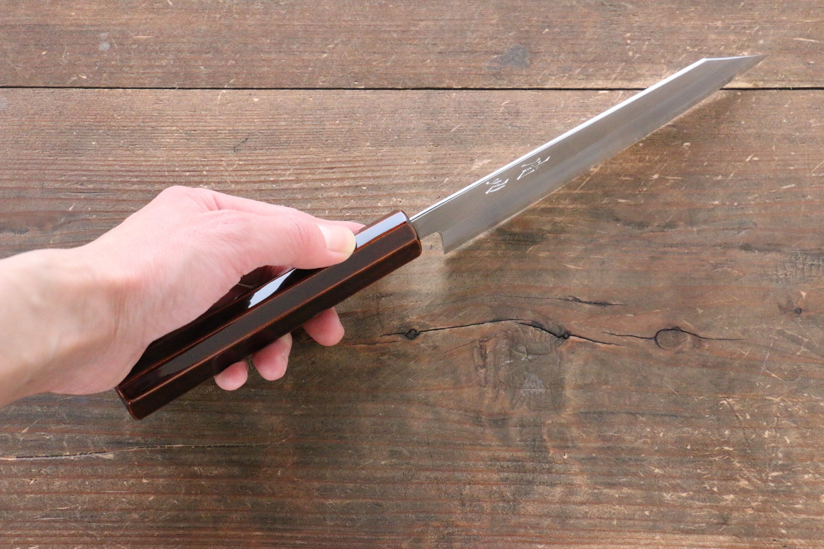 Seisuke Silver Steel No.3 Kiritsuke Petty-Utility 150mm Lacquered Wood Handle - Seisuke Knife