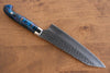 Yu Kurosaki Senko SG2 Hammered Santoku 180mm with Blue Purple Acrylic Handle - Seisuke Knife - Slide 2