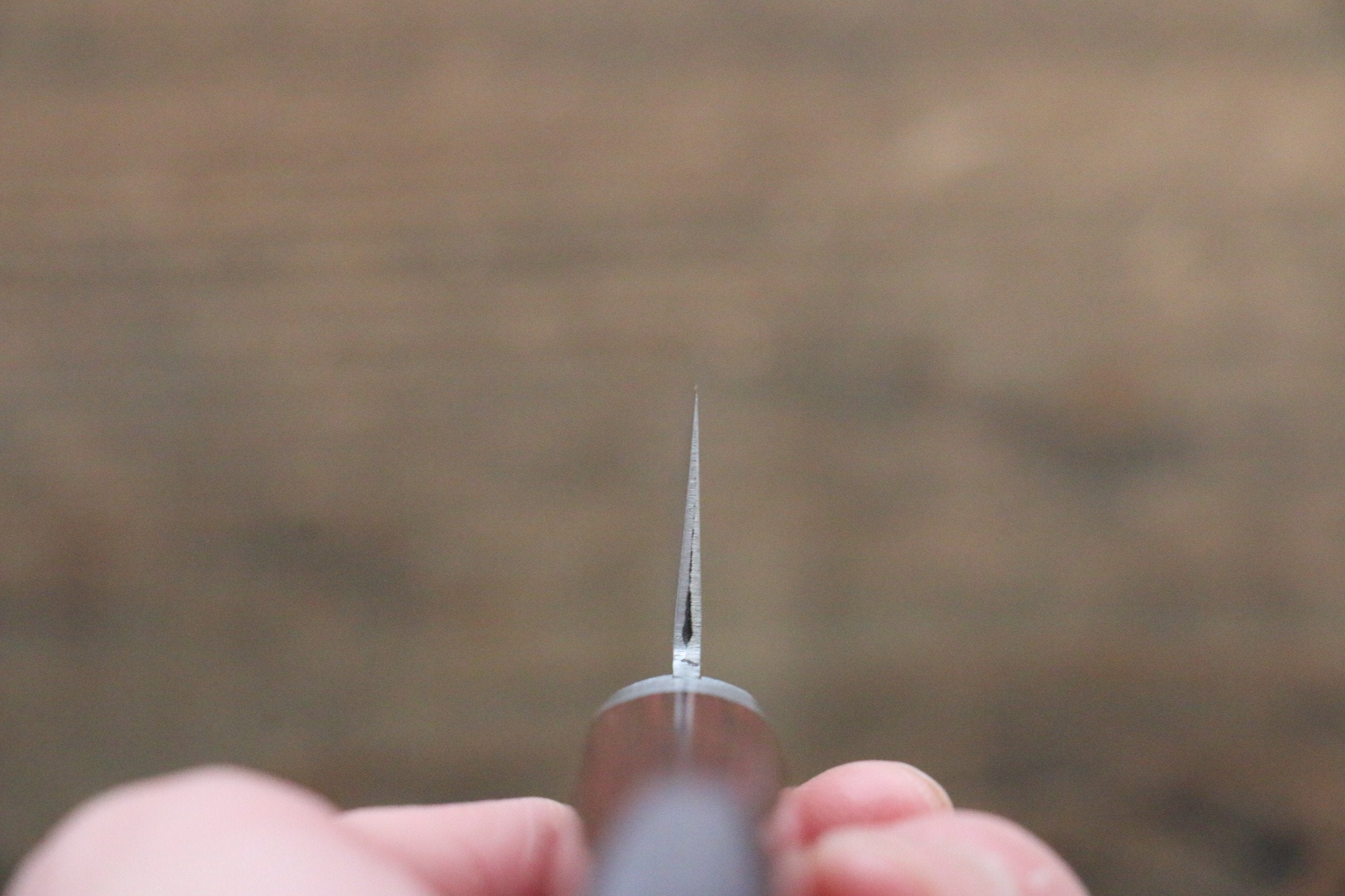 Kunihira Sairyu VG10 Damascus Small Santoku 135mm Red Pakka wood Handle - Seisuke Knife