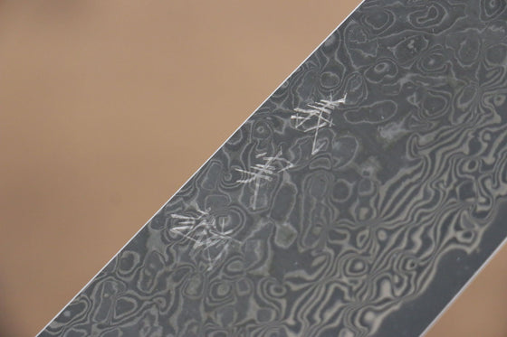 Yoshimi Kato VG10 Damascus Santoku 170mm with Shitan Handle - Seisuke Knife