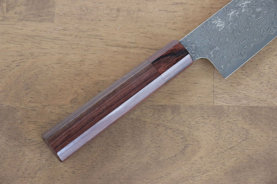 Yoshimi Kato VG10 Damascus Santoku 170mm with Shitan Handle - Seisuke Knife