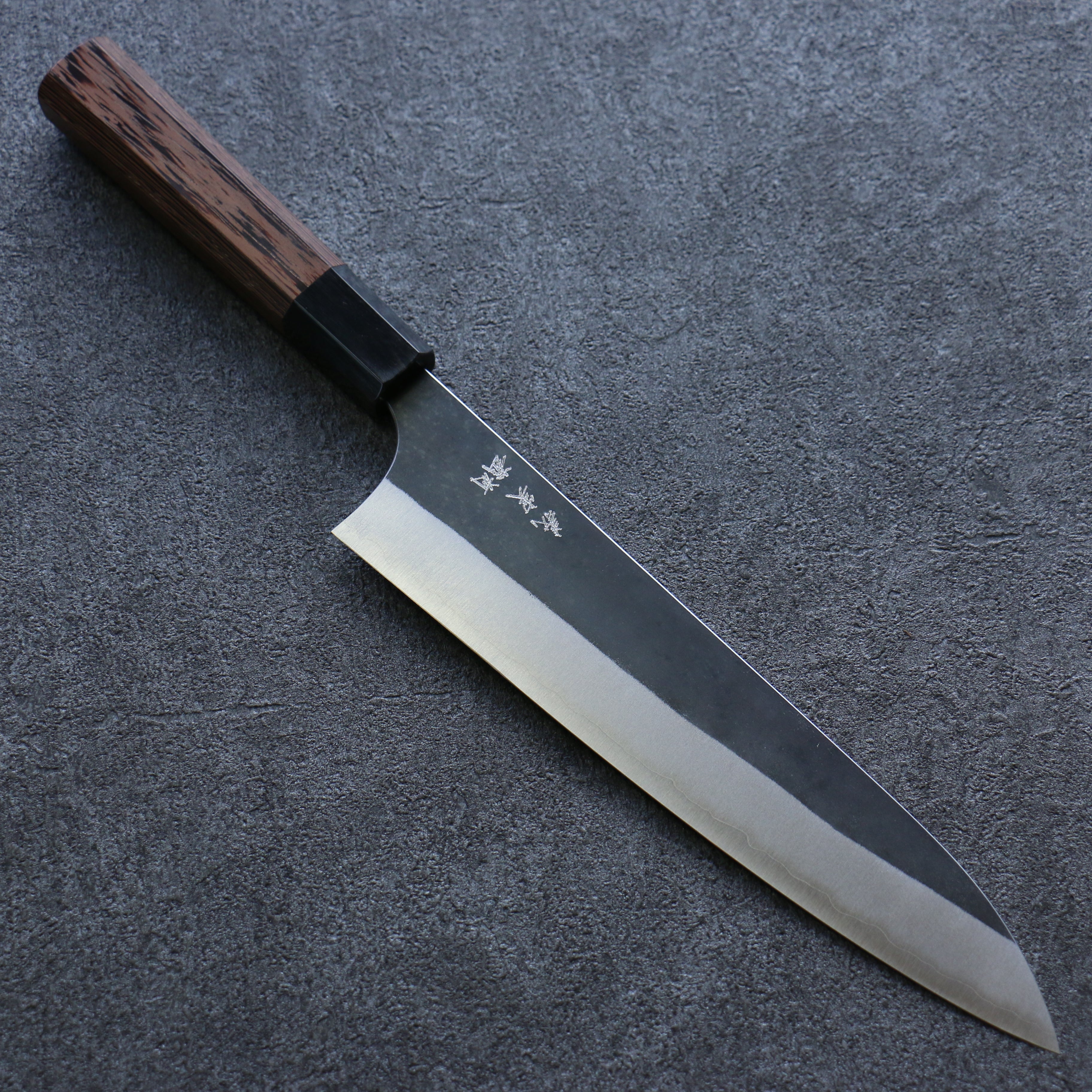 Yoshimi Kato White Steel Black Gyuto 210mm Wenge Handle - Seisuke Knife