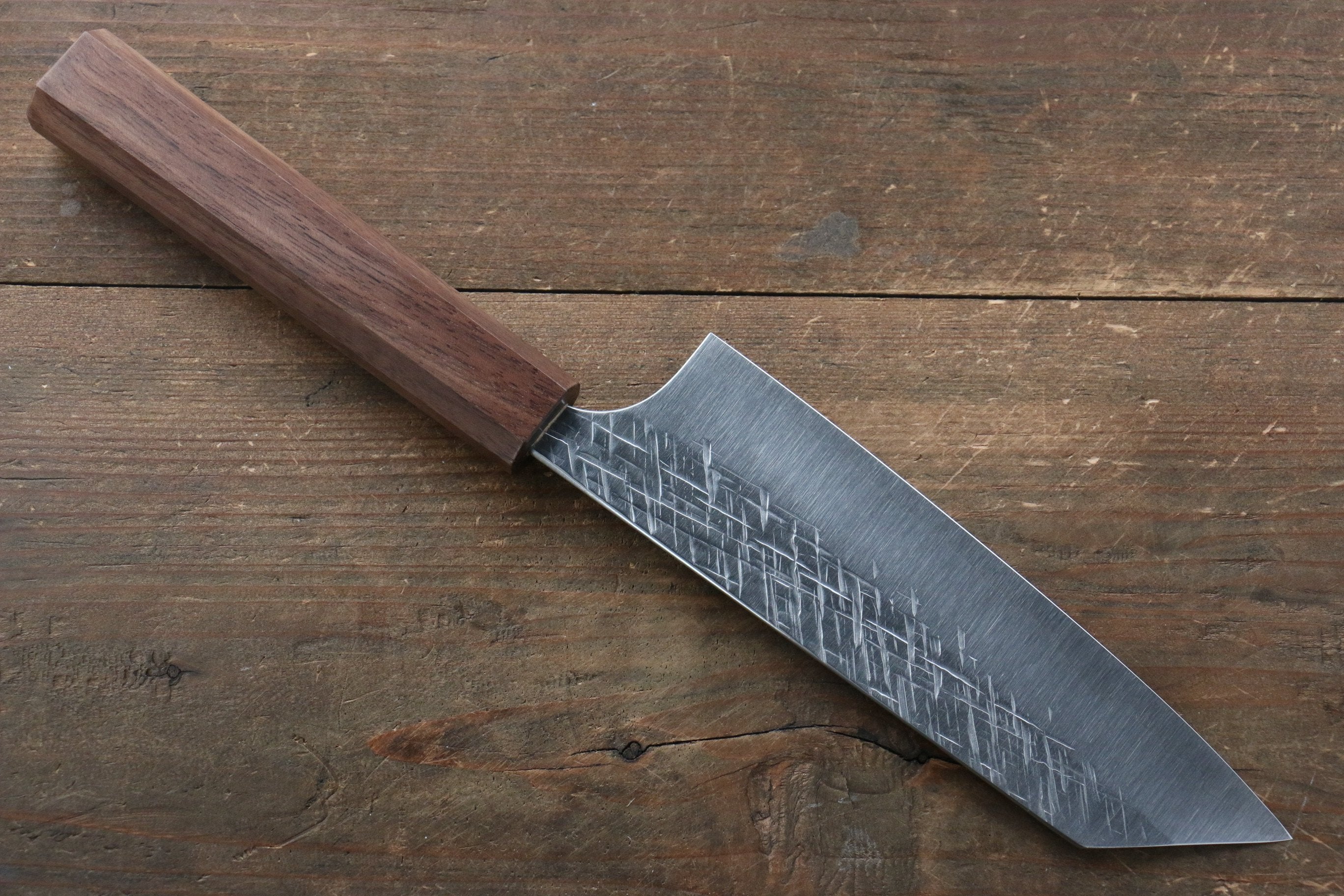 Yu Kurosaki Raijin Cobalt Special Steel Hammered bunka 165mm Walnut Handle - Seisuke Knife