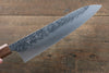 Yu Kurosaki Raijin Cobalt Special Steel Hammered Gyuto 210mm Walnut Handle - Seisuke Knife