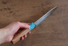 Yu Kurosaki Senko SG2 Hammered Small Santoku 150mm Shitan(ferrule: Turquoise with Ring) Handle - Seisuke Knife - Slide 8