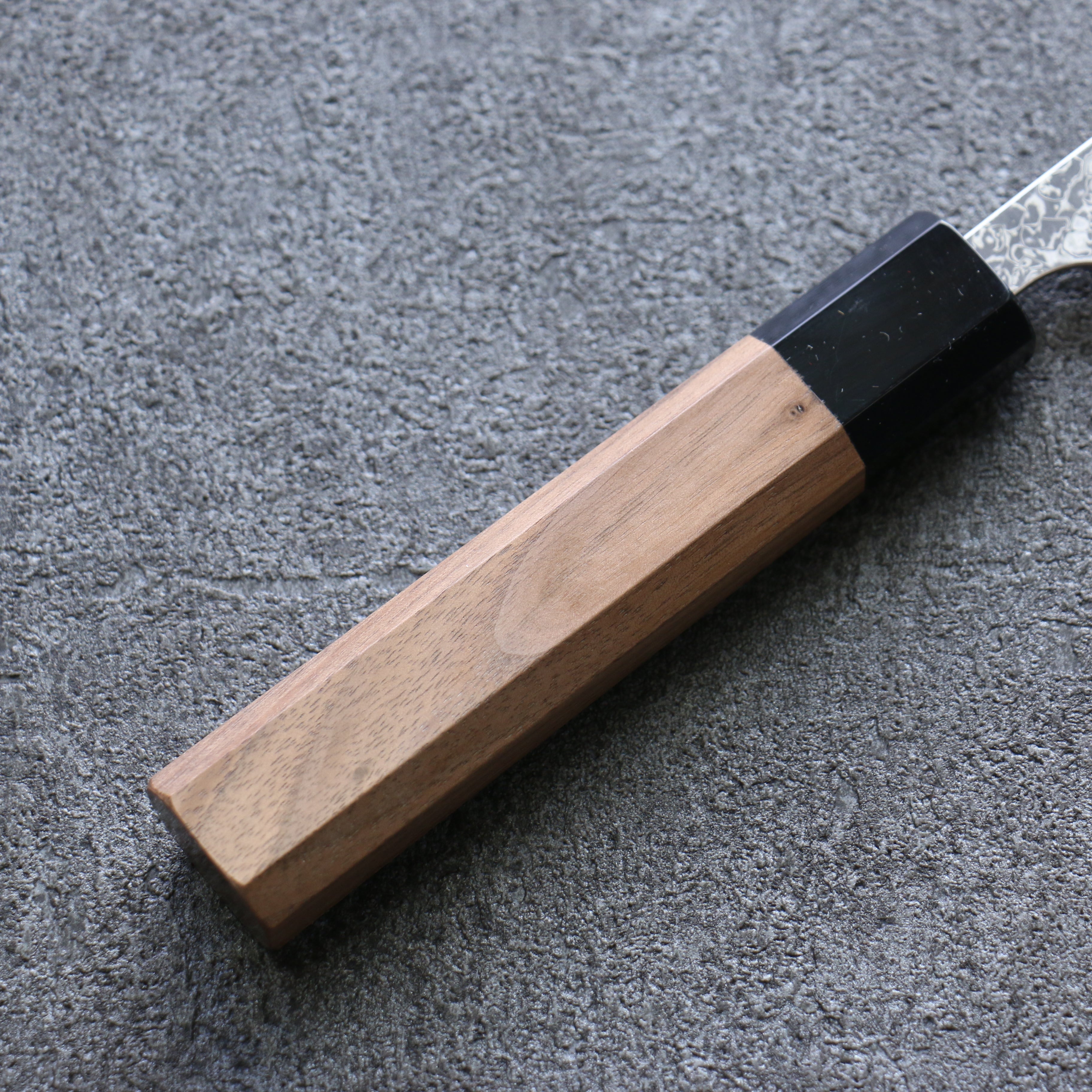 Yoshimi Kato VG10 Damascus Petty-Utility 120mm Walnut Handle - Seisuke Knife