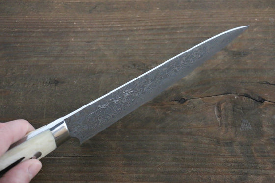 Takeshi Saji SG2 Black Damascus Petty-Utility 150mm Cow Bone Handle - Seisuke Knife